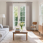 Nanspring Brownish Grey Linen Curtains for Living Room 105 Inches Long Back Tab Light Filtering Semi Sheer Curtain Modern Farmhouse Decor for Bedroom Office Luxury Textured Drapes 52x105, 2 Panels