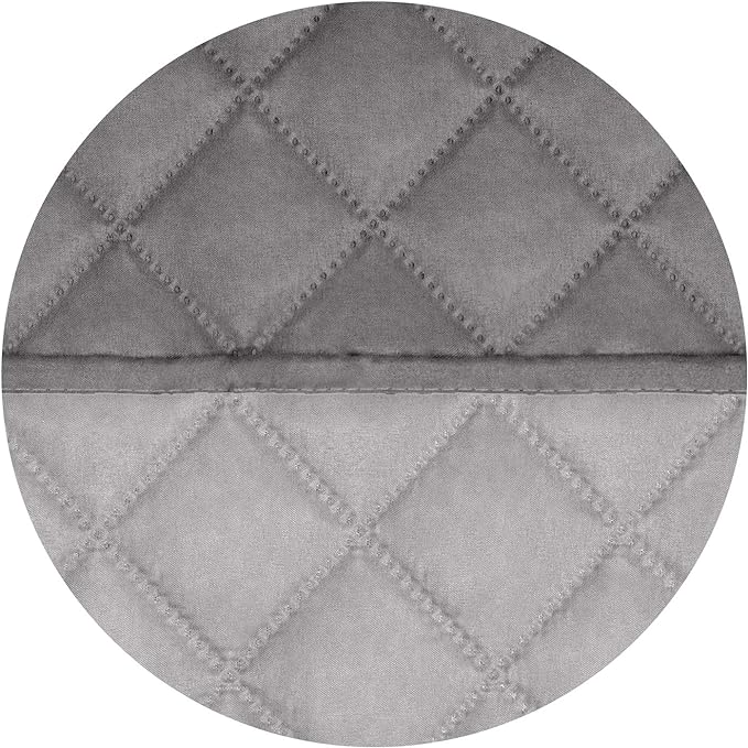 PureFit Reversible Quilted Sofa Cover, Water Resistant Slipcover Furniture Protector, Washable Couch Cover with Non Slip Foam and Elastic Straps for Kids, Dogs, Pets (Chair, Gray/Light Gray) Small