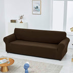 Joccun Stretch Couch Cover Slipcovers, 1-Piece Sofa Covers for 3 Cushion Couch Spandex Jacquard Washable Furniture Protector Cover for Living Room,Kids,Pets(Sofa,Seal Brown)