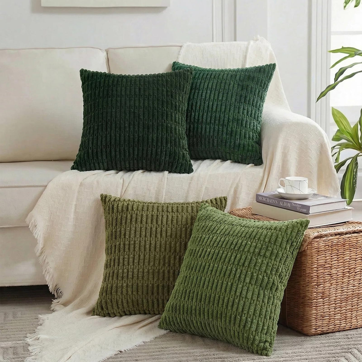 Fancy Homi 4 Packs Decorative Throw Pillow Covers for Living Room Couch Bed, Modern Farmhouse Boho Home Décor Accent Cushion Case, 18" x 18", Fall