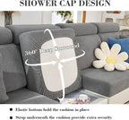 Couch Cushion Covers Sofa Covers Couch Covers for Sofa Pet Friendly Universal Sofa Covers Washable Stretch Slipcovers for Sectional Sofa (Texture Gray,Back Cover L)