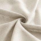MIULEE Cream Linen Curtains 52x108 Inches Long for Bedroom and Living Room