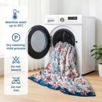 MSGKV Boho Throw Blanket 90"x90" 100% Cotton Farmhouse Butterfly Throw