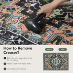Lofus 9x12 Area Rug for Living Room Bedroom, Dark Green Washable Carpet