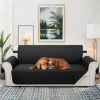 Luxshare Home Reversible Oversized Sofa Covers, XL Sofa, Black/Black