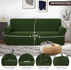 U-NICE HOME Stretch Couch Cover Sofa Cover Washable Sofa Slipcover Furniture Protector for 3 Cushion Couch Sofa Pet Friendly(Sofa, Bronze Green)