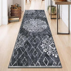 HEBE Hallway Runner Rug 2'x6' Washable Vintage Distressed Area Rugs Non Slip Laundry Rug Runner Boho Floor Carpet Runners for Hallways Entryway Laundry Room Kitchen Bathroom