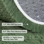 8x10 Ft Extra Large Shag Green Area Rug for Living Room, Ultra Soft Fluffy Furry Rugs for Bedroom Classroom Indoor Floor, Aesthetic Carpet for Kids Home Decor