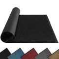 Mibao Super Absorbent Front Door Mat, 48" x 24", Non-Slip Washable Indoor Doormats, Low Profile Entryway Rug Outdoor, Dirt Resistant Welcome Mats for Front and Back Door Entrance, Pure Black