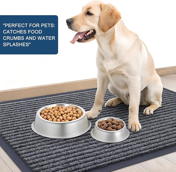 OLANLY 2-Pack Front Door Mats 59x23, Waterproof Heavy-Duty Doormats