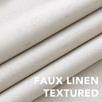 H.VERSAILTEX Blackout Curtains, Durable Thick Textured Look 100% Blackout Patio Door Curtain, Grommet Extra Wide Sliding Door Curtain Panel Long Curtains, W100 x L108 inch- Ivory
