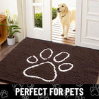 Smiry Dog Door Mat for Muddy Paws, Absorbent Non Slip Dirt Trapper, 54x32