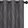Deconovo Living Room Curtains 63 Inches Long, Blackout Curtains for Bedroom