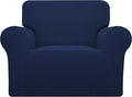 Easy-Going Stretch Chair Slipcover with Arm Washable Navy