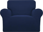 Easy-Going Stretch Chair Slipcover with Arm Washable Navy
