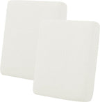 Easy-Going Stretch Individual Loveseat Couch Cushion Cover Sofa Cushion Furniture Protector Sofa slipcover Soft Flexibility with Elastic Bottom (2-Piece Loveseat Cushion Cover, Cream)