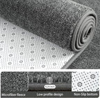 AROGAN Washable 2x8 Runner Rug for Hallway, Long Runner Rugs wtih Soft Memory Foam for Bedroom, Non Slip Backing Carpet Runners for Hallways, Kitchen, Bathroom, Entryway Home Decor, Black and White