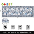 HEBE Hallway Runner Rug 2'8''x8', Washable Non Slip Kitchen Rug Runner