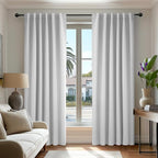 Deconovo Blackout Curtains, Thermal Insulated, W52 x L72 2 Panels, Back Tab, Machine Washable, Room-Darkening Drapes for Bedroom/Living Room Greyish White