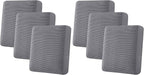 H.VERSAILTEX Super Stretch Individual Seat Cushion Covers Sofa Covers Couch Cushion Cover Slipcover Sets Thick Jacquard Textured Twill Fabric (3 Piece Sofa Cushion Covers, Grey) (Pack of 2)