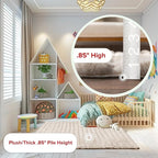 nuLOOM 7'6' x 9'6' Cozy Plush Area Rug, Machine Washable, Non-Slip, Soft Fluffy Shag Carpet for Living Room Bedroom Kids Room Nursery Home Decor, Jeni Beige