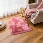 EasyJoy Ultra Soft Fluffy Shaggy Area Rug Faux Fur Rug Chair Cover Seat Pad Fuzzy Area Rug for Bedroom Floor Sofa Living Room (2 x 3 ft Sheepskin, BlushPink)