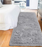 LOCHAS Ultra Soft Indoor Modern Area Rugs Fluffy Living Room Carpets for Children Bedroom Home Decor Nursery Rug 2x4 Feet, Gray