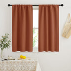 RYB HOME Blackout French Door Window Curtain Coverings, Rod Pocket