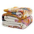MSGKV Boho Throw Blanket 50"x60" Cotton Throw for Couch Sofa, Floral Quilt