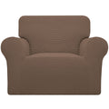 Easy-Going Stretch Oversized Chair Slipcover with Arm Washable Brown