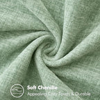 MIULEE Pack of 2 Couch Throw Pillow Covers 20x20 Inch Greyish Green Farmhouse Decorative Pillow Covers with Stitched Edge Soft Chenille Solid Dyed Spring Pillow Covers for Sofa Bed Living Room