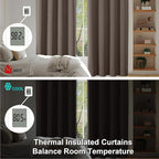 Simplebrand Ava Brown Short Blackout Curtains for Bedroom 54 Inches Long 2 Panels Set, Solid Thermal Insulated, Energy Saving Window Treatment Curtains Blackout Drapes, W40 x L54 Inch, Brown