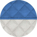 PureFit Reversible Quilted Sofa Cover, Water Resistant Slipcover Furniture Protector, Washable Couch Cover with Non Slip and Elastic Straps for Kids, Dogs, Pets (XX Large, Blue/Ivory)