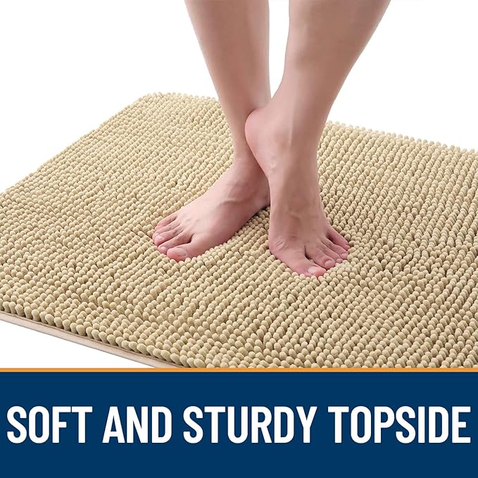 OLANLY Dog Door Mat for Muddy Paws 24x16, Super Absorbent Chenille Mud Mat