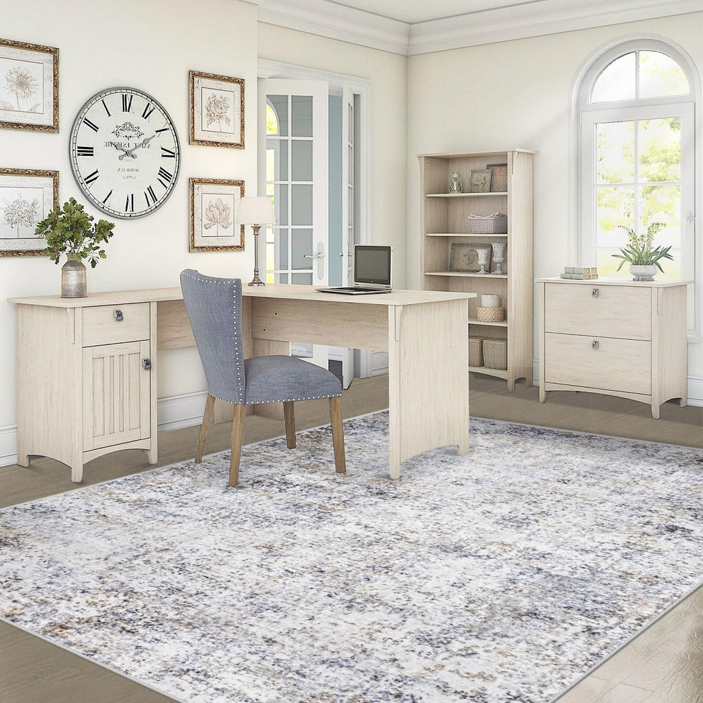 XLUEZ 5x7 Area Rugs for Living Room, Washable Modern Abstract Large Area Rug Neutral Soft Non Slip Kids Rug Stain Resistant Indoor Carpet for Bedroom Nursery Dining Room Playroom(Bluegrey, 5'x7')