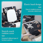 14Pcs Stretch Patio Cushion Covers,Outdoor Couch Covers Replacement,Outdoor Couch & Sofa Slipcovers,for Patio Furniture Cushion Cover,Washable Reusable Furniture Protector (Coconut Ttrees,Cover Only)