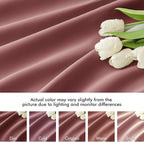 MIULEE Dusty Rose Back Tab Blackout Curtains 108 Inch Long 2 Panels Set for Bedroom, Rod Pocket/Pinch Pleat Extra Long Thermal Insulated Living Room Darkening Pleated Light Blocking Drapes