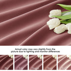 MIULEE Dusty Rose Back Tab Blackout Curtains 52x108 Inch Long 2 Panels Set