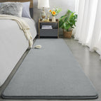 Amearea Modern Soft Hallway Runner Rug, 2x6 Feet Washable Runner Rugs for Hallway, Grey Fluffy Rug Bedroom Bedside Rugs, Non Slip Memory Foam Rug Carpet for Entrance Kitchen Living Room Decor