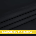 NICETOWN Room Darkening Draperies Curtains Panels, 2 Panels Black W52 x L84