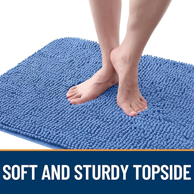 OLANLY Dog Door Mat for Muddy Paws 34x21, Super Absorbent Chenille Mud Mat