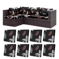 8 Piece Outdoor Cushion Covers, Patio Sofa Cushion Covers, Stretch Fit