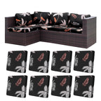 8 Piece Outdoor Cushion Covers, Patio Sofa Cushion Covers, Stretch Fit