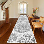 HEBE Hallway Runner Rug 3'x10' Washable Vintage Distressed Area Rugs Non Slip Laundry Rug Runner Boho Floor Carpet Runners for Hallways Entryway Laundry Room Kitchen Bathroom