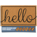 Barnyard Designs Natural Coco Coir Non-Slip Doormat (17x30, Hello)