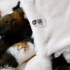Cozy Bliss Cow Print Faux Fur Throw Blanket for Couch, Fuzzy Soft Plush Thick Bubble Blanket for Sofa Bedroom Living Room, 50x60 Inches