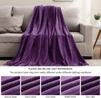 BEDELITE Fleece Blankets Queen Size Purple Throw Blankets for Bed, Luxury Plush Cozy Fuzzy Blanket 90x90 inches, Super Soft Warm Lightweight Throw Blanket All Seasons Suitable