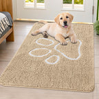 Smiry Dog Door Mat for Muddy Paws, Absorbent Non Slip Dirt Trapper, 40x32