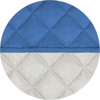 PureFit Reversible Quilted Sofa Cover, Water Resistant Slipcover Furniture Protector, Washable Couch Cover with Non Slip and Elastic Straps for Kids, Dogs, Pets (Sofa, Blue/Ivory)
