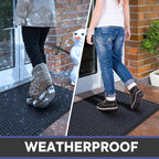 Mibao Front Door Mat, Heavy Duty Durable Welcome Mat for Outdoor Indoor, Dirt Trapper Waterproof Super Absorbent Door Mat for Entryway Outside Patio Porch,73" x 46", Navy